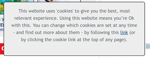 Mirror UK newspaper usage of cookies