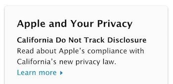 Apple Privacy Policy: Label for Do Not Track