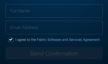 Fabric - I Agree to Software and Services Agreement