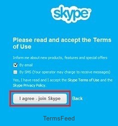 Skype: I Have Read and I Agree