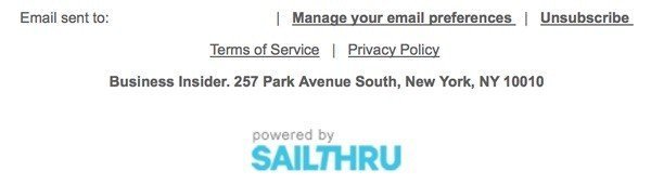 Business Insider email: Link to Terms of Service, Privacy Policy