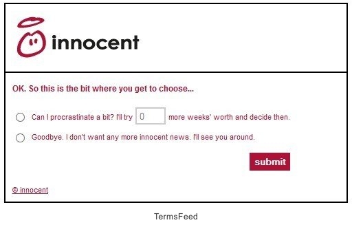 Innocent Opt Out from Emails