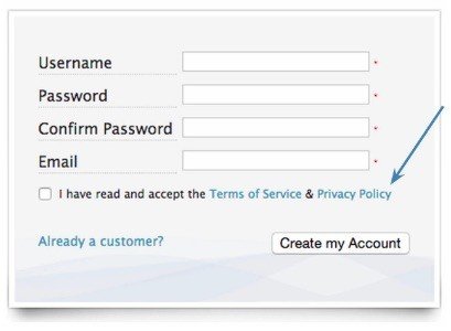 FormAssembly: Example of checkbox on registration form