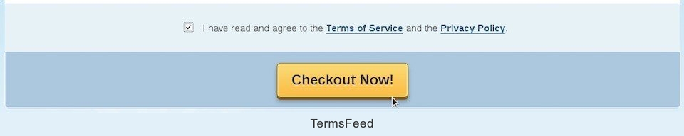 HostGator checkout form: I have read and agree to