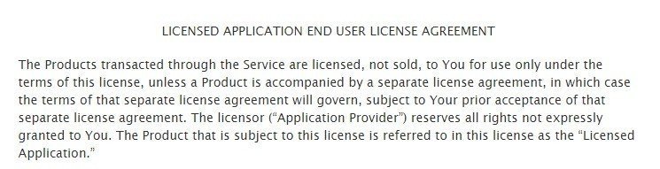 License Grant in Apple&#039;s default EULA template