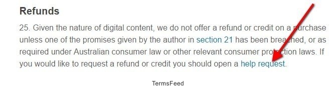 Envato Market, Themeforest: Section 25 on Refunds