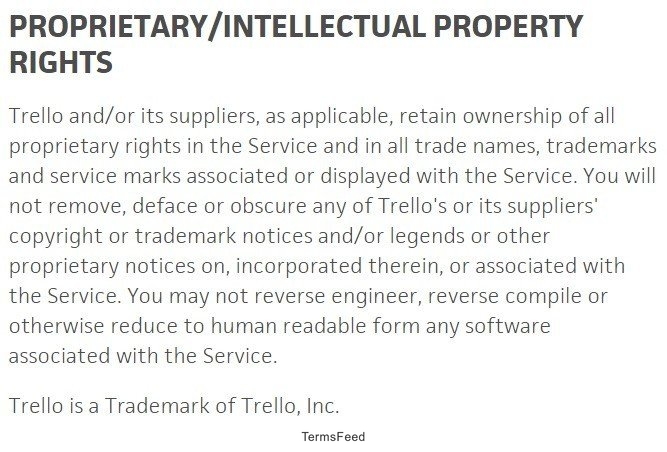 IP clause in Trello legal agreement