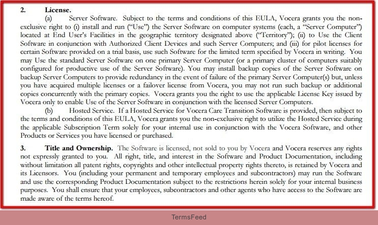License and Ownership clause in EULA of Clickfree Software