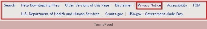 NIH Website Footer