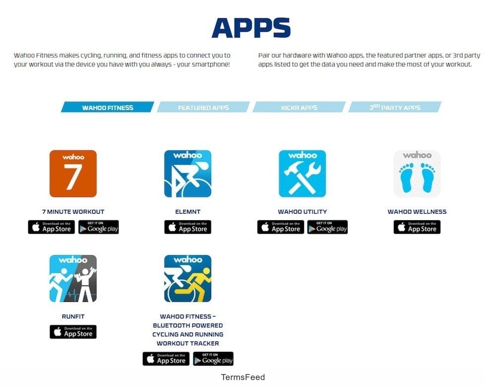 List apps developed by Wahoo Fitness