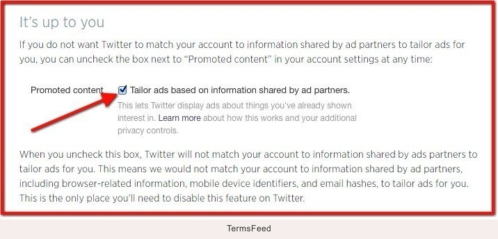 How to enable/disable Promoted Content on Twitter