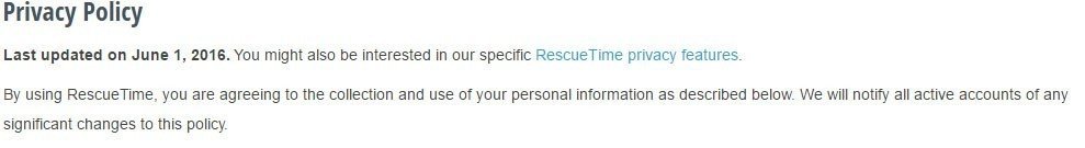 RescueTime Privacy Policy: Last updated