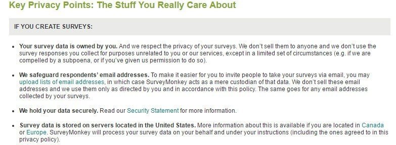 SurveyMonkey: The Key Privacy Points