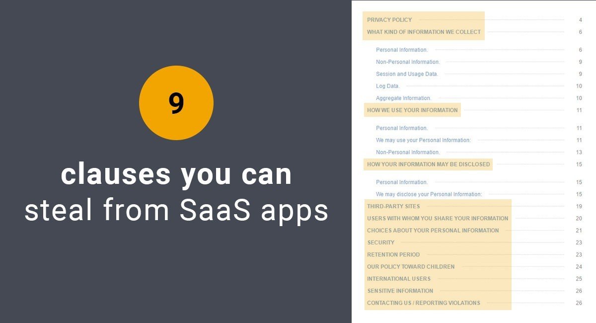 9 Clauses You Can Steal From SaaS Apps