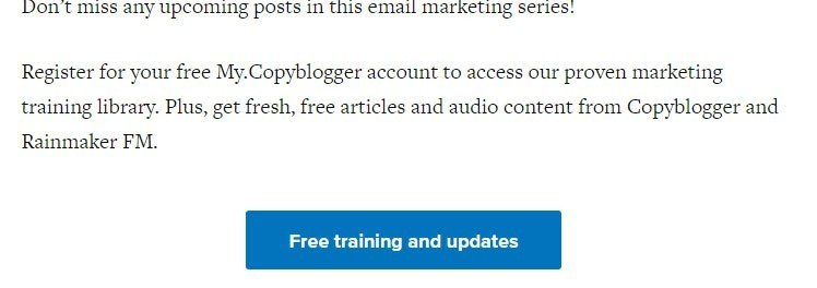 CopyBlogger approach for email address opt-in