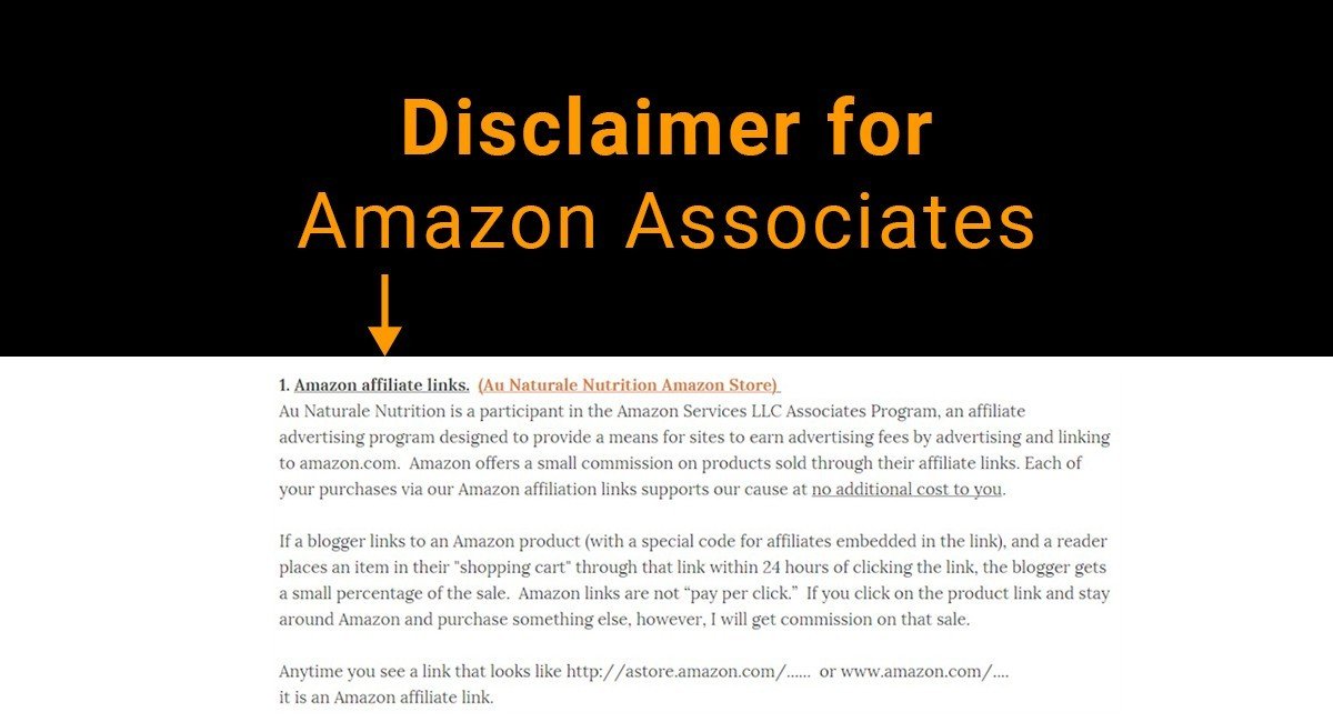Disclaimer for Amazon Associates