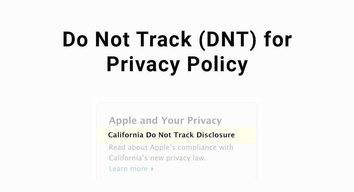 Do Not Track (DNT) for Privacy Policy