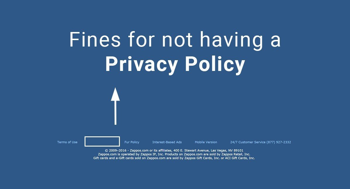 Fines for not having a Privacy Policy
