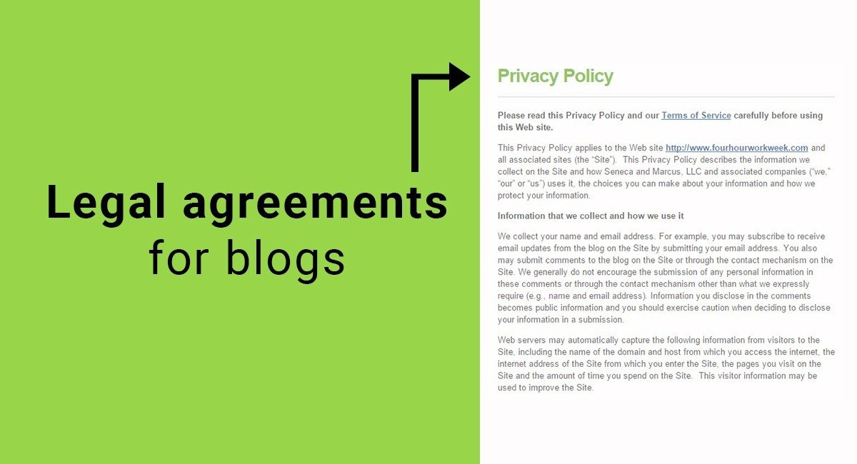 Legal Agreements For Blogs