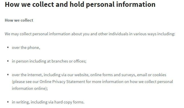 IAG Privacy Policy: How we collect information