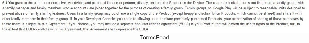 Google Play Developer Distribution Agreement: Create EULA, but it should not conflict