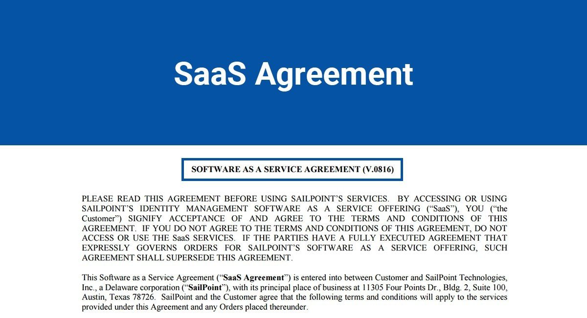 SaaS Agreement