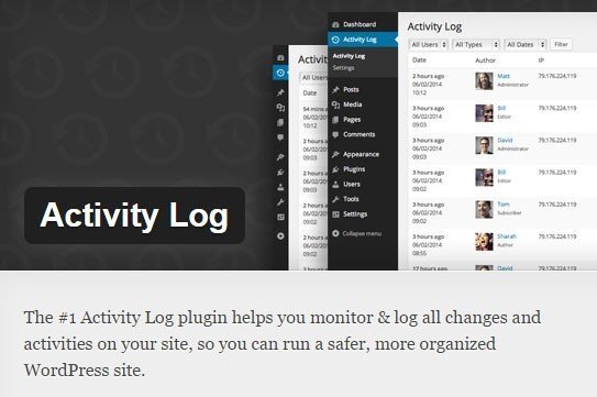 Screenshot of Activity Log WordPress Plugin