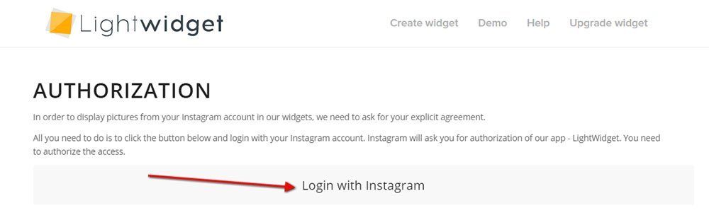 Lightwidget: Login with Instagram