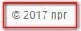 NPR website footer: Highlight copyright symbol