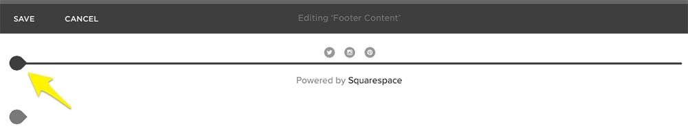 Squarespace: Add Insert Point