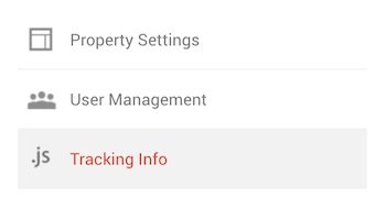 Google Analytics: Tracking Info option