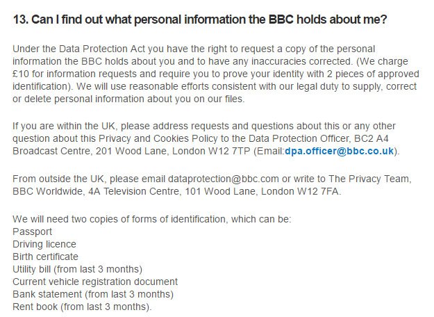 BBC Privacy Policy: Find out what personal information