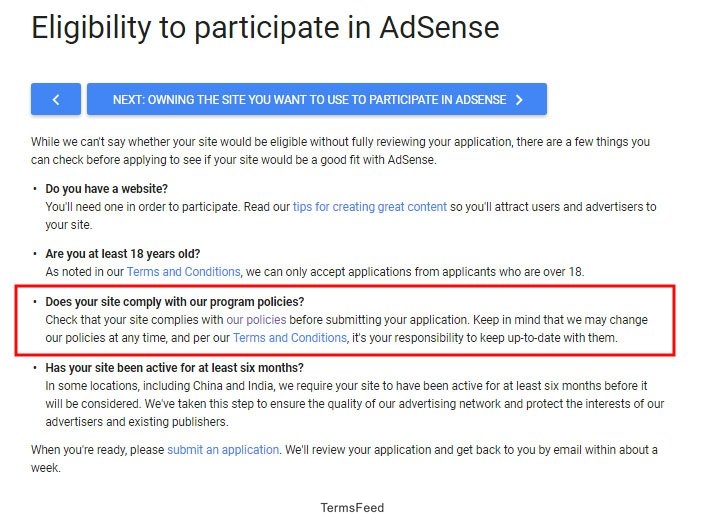 Google's Eligibility to Participate in AdSense: Does Your Site Comply with Program Policies