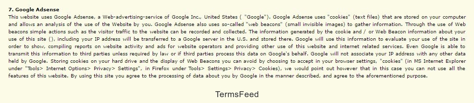 Mangroves Google AdSense Disclaimer