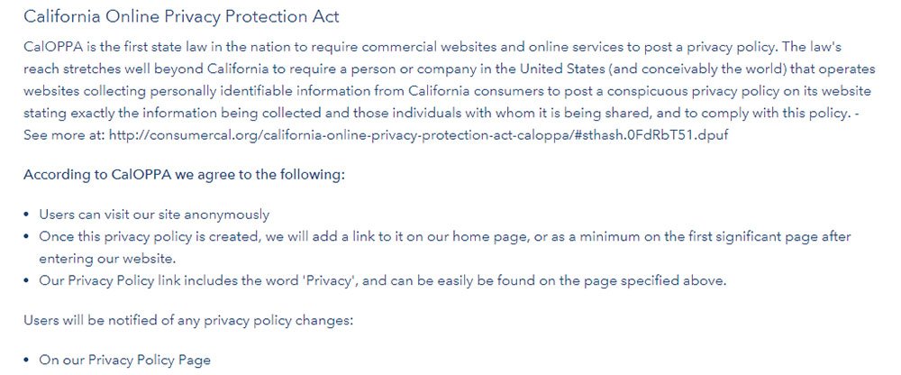 Strides Privacy Policy: CalOPPA Notice