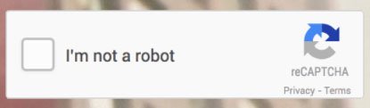 Google reCAPTCHA box example