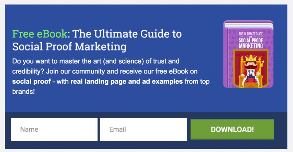 Social Proof Marketing free ebook download form