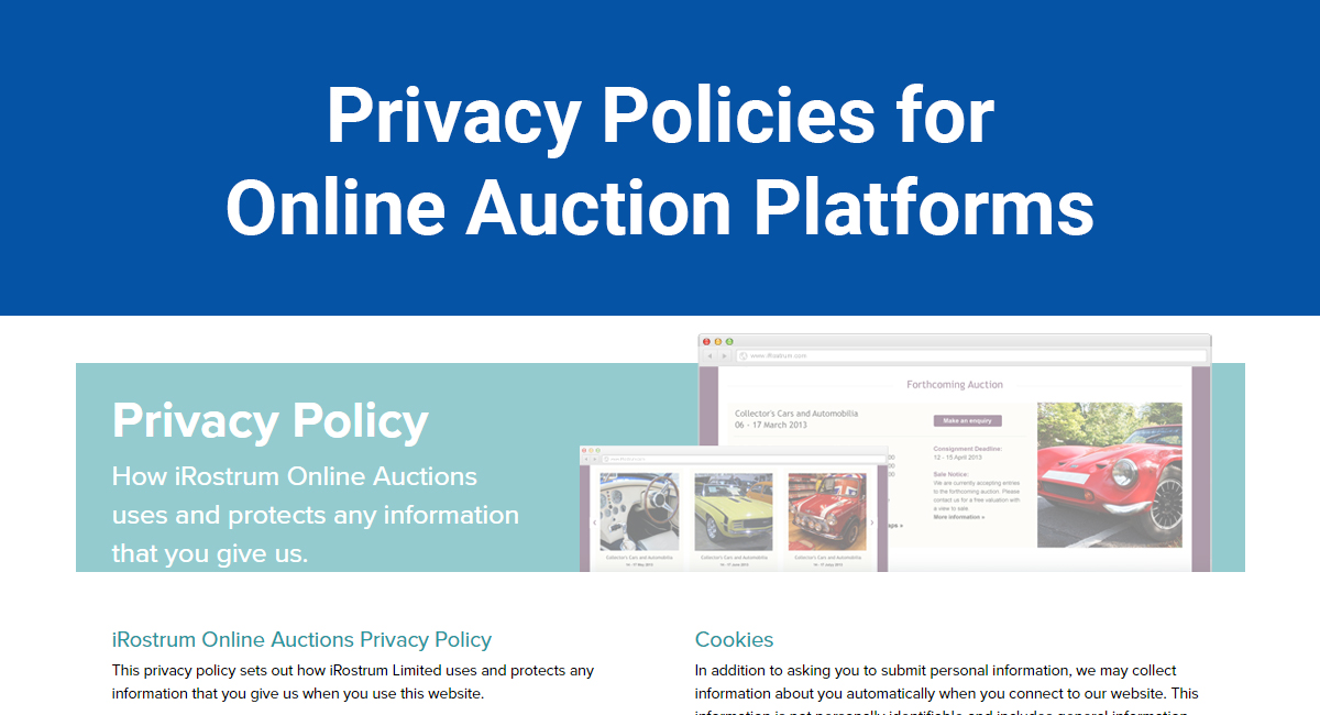 Privacy Policies for Online Auction Platforms