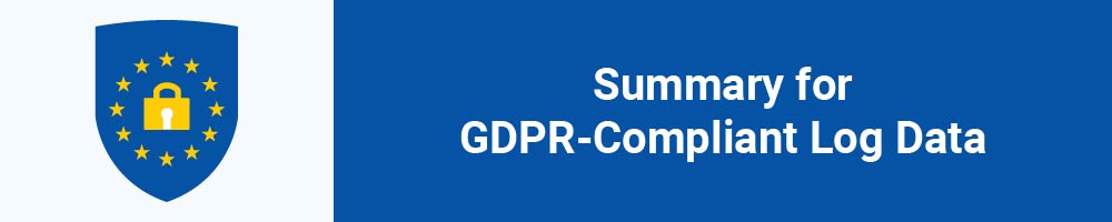 Summary for GDPR-Compliant Log Data