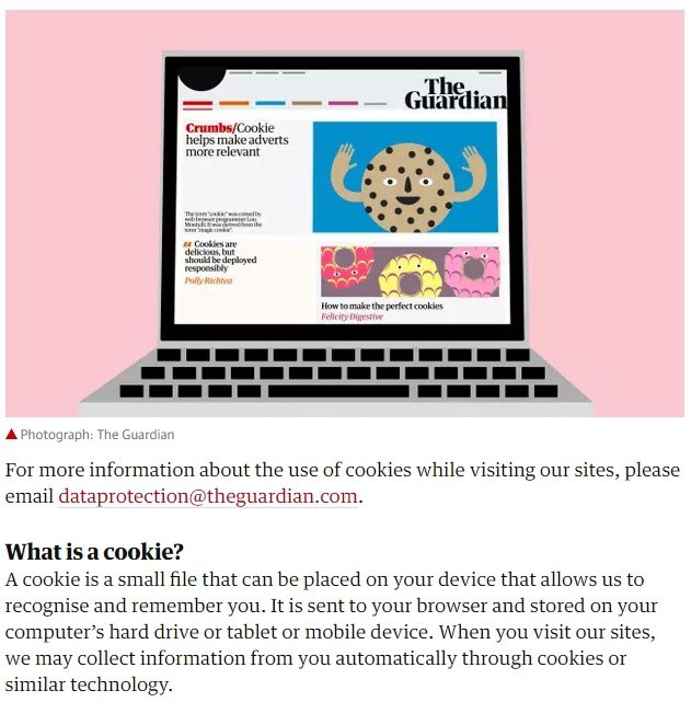 The Guardian Cookies Policy: Intro clause