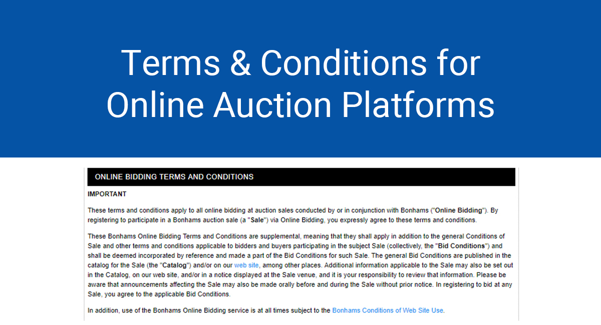 Terms and Conditions for Online Auction Platforms