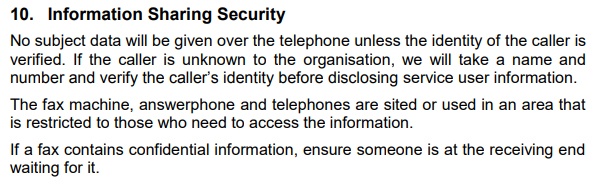 Brighton Oasis Project Data Protection and Information Sharing Policy: Information Sharing Security clause