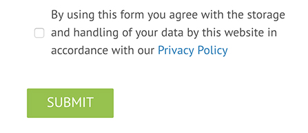 Living Clean submit information form with clickwrap checkbox for consent to Privacy Policy