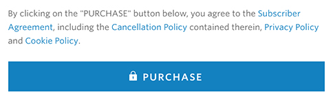 The Wall Street Journal store: Purchase button - click to agree to policies and terms